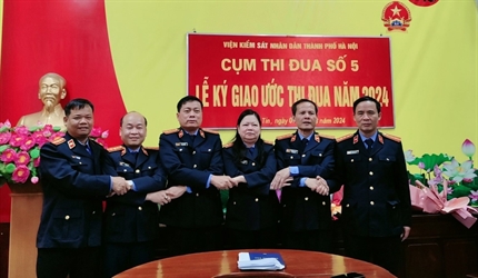 Cụm thi đua số 5 tổ chức Hội nghị ký giao ước thi đua năm 2024