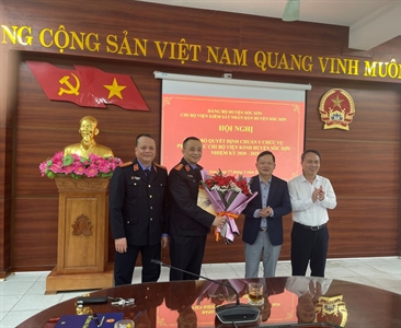 Lễ công bố các Quyết định kiện toàn Ban chấp hành Chi bộ Viện KSND huyện Sóc Sơn