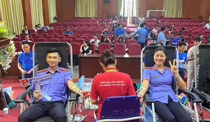 Viện KSND huyện Phúc Thọ tham gia Ngày hội hiến máu tình nguyện hưởng...