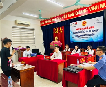 VKSND huyện Phúc Thọ tham gia phiên tòa giả định hưởng ứng tháng thanh niên...