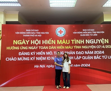 Viện KSND quận Bắc Từ Liêm tham gia ngày hội hiến máu tình nguyện