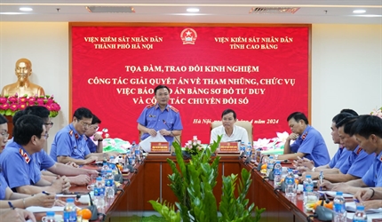 Viện KSND thành phố Hà Nội tiếp đoàn Viện KSND tỉnh Cao Bằng đến thăm...