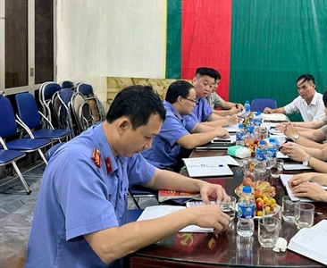 Viện KSND huyện Thanh Trì trực tiếp kiểm sát hoạt động thi hành án dân sự