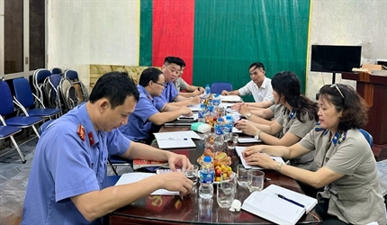 Viện KSND huyện Thanh Trì trực tiếp kiểm sát hoạt động thi hành án dân sự