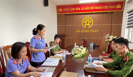 Viện KSND huyện Đan Phượng trực tiếp kiểm sát thi hành án hình sự tại...