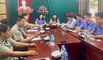 Viện KSND huyện Ứng Hòa kết luận kiểm sát trực tiếp tại Chi cục Thi...