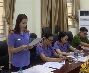 Viện KSND huyện Quốc Oai trực tiếp kiểm sát thi hành án hình sự tại UBND một...