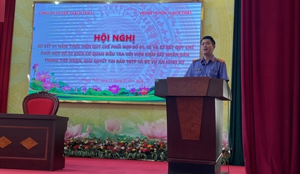 Lễ ký kết Quy chế phối hợp số 03 giữa Cơ quan điều tra với Viện kiểm...