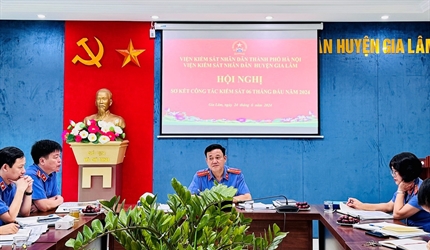 Viện KSND huyện Gia Lâm tổ chức Hội nghị sơ kết công tác 6 tháng đầu...