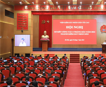 Hội nghị sơ kết công tác 6 tháng đầu năm 2024 ngành Kiểm sát nhân dân