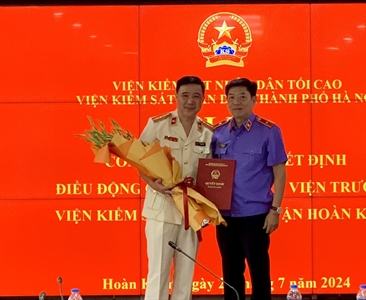 Lễ công bố và trao Quyết định điều động chức vụ Phó Viện trưởng Viện KSND...