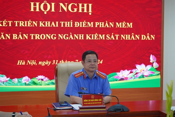 Viện KSND thành phố Hà Nội tham dự Hội nghị sơ kết triển khai thí điểm phần mềm Quản lý văn bản ngành Kiểm sát nhân dân