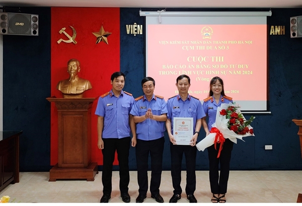 Cụm thi đua số 03 - Viện KSND thành phố Hà Nội tổ chức cuộc thi “Báo cáo án bằng sơ đồ tư duy” trong lĩnh vực hình sự năm 2024