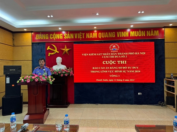 Cụm thi đua số 2 - Viện KSND thành phố Hà Nội tổ chức Vòng 1 Cuộc thi “Báo cáo án bằng sơ đồ tư duy” trong lĩnh vực hình sự năm 2024