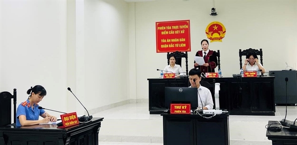 Viện KSND quận Bắc Từ Liêm phối hợp cùng Tòa án nhân dân quận xét xử 04 phiên tòa trực tuyến