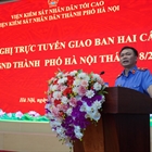 Viện KSND thành phố Hà Nội tổ chức Hội nghị trực tuyến giao ban hai cấp tháng 8/2024 và trao tặng Quyết định khen thưởng đột xuất cho các tập thể, cá nhân có thành tích xuất sắc