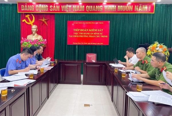 Kiểm sát trực tiếp công tác thi hành án hình sự tại UBND các phường trên địa bàn quận Hoàn Kiếm năm 2024