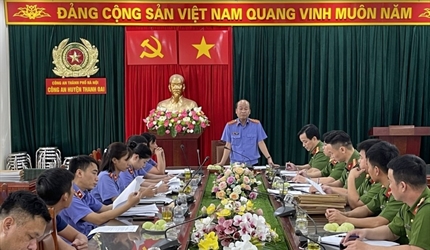 Viện KSND huyện Thanh Oai tiến hành kiểm sát trực tiếp Nhà tạm giữ Công...