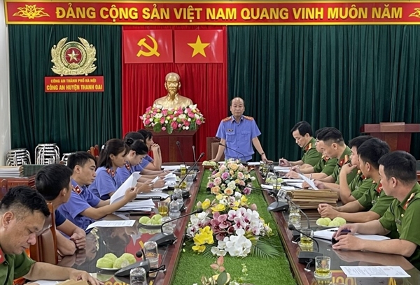 Viện KSND huyện Thanh Oai tiến hành kiểm sát trực tiếp Nhà tạm giữ Công an huyện Thanh Oai và Cơ quan Thi hành án hình sự Công an huyện Thanh Oai