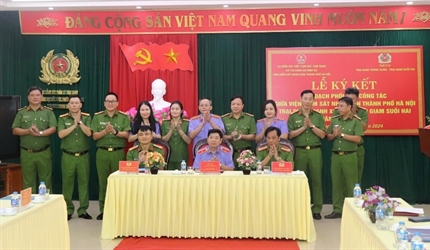 Lễ Ký kết Kế hoạch phối hợp công tác giữa Viện KSND thành phố Hà Nội và...