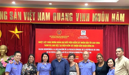 Viện KSND quận Đống Đa đón tiếp và trao đổi các lĩnh vực về pháp luật...