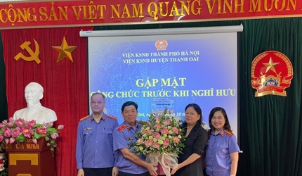 Gặp mặt, chia tay đồng chí Nguyễn Thị Tiến – Viện trưởng Viện KSND...