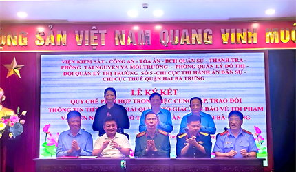 Viện KSND quận Hai Bà Trưng tham gia ký kết Quy chế phối hợp liên ngành...