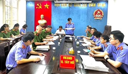 Hội nghị giao ban liên ngành Công an - Viện kiểm sát - Tòa án quận Tây...