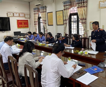 Ban Pháp chế Hội đồng Nhân dân huyện Đan Phượng làm việc với Viện KSND huyện...