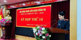 Viện KSND quận Đống Đa báo cáo tại kỳ họp thứ XVI Hội đồng...