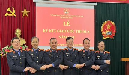 Cụm thi đua số 3 - Viện KSND thành phố Hà Nội ký Giao ước thi đua năm 2025