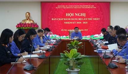 Hội nghị Ban chấp hành Đảng bộ Viện KSND thành phố Hà Nội lần thứ nhất