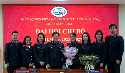 Đại hội chi bộ Thanh tra Viện KSND thành phố Hà Nội nhiệm kỳ 2025 – 2027
