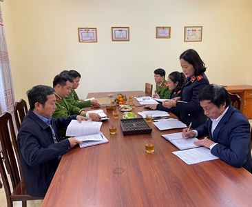 Viện KSND huyện Đan Phượng trực tiếp kiểm sát việc thi hành án hình sự tại...