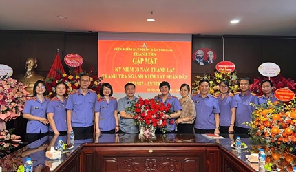 Viện KSND thành phố Hà Nội chúc mừng 38 năm ngày thành lập Thanh tra...