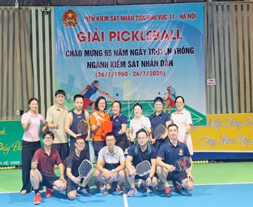 Viện KSND khu vực 11 tổ chức giải đấu Pickleball chào mừng kỷ niệm 65 năm...