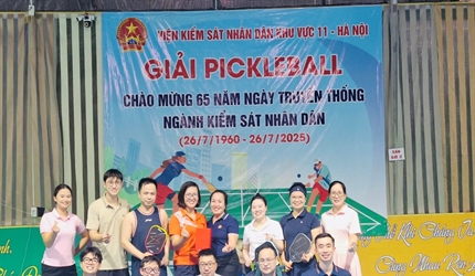Viện KSND khu vực 11 tổ chức giải đấu Pickleball chào mừng kỷ niệm 65...