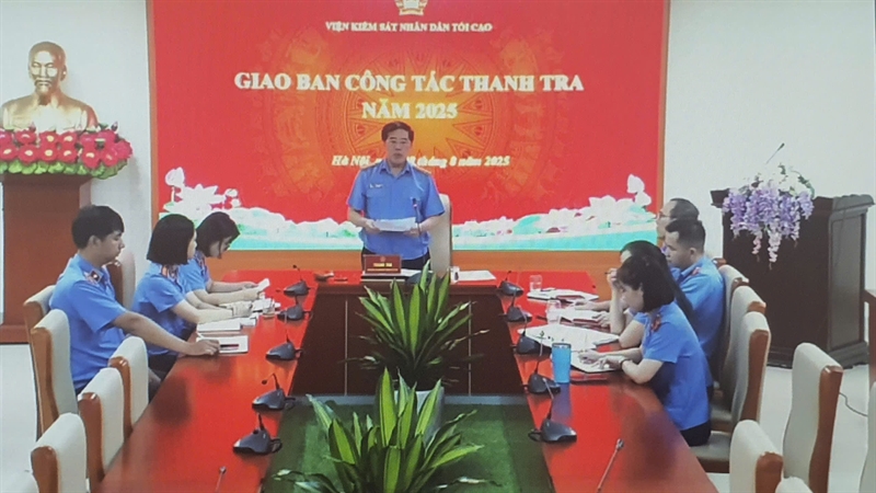Thanh tra Viện KSND thành phố Hà Nội tham dự Hội nghị giao ban trực tuyến công tác thanh tra ngành KSND năm 2025