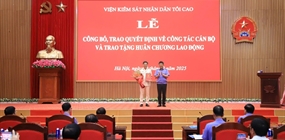 Viện trưởng Nguyễn Huy Tiến trao quyết định bổ nhiệm tân Vụ...