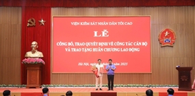 Viện trưởng Nguyễn Huy Tiến trao quyết định bổ nhiệm tân Vụ...