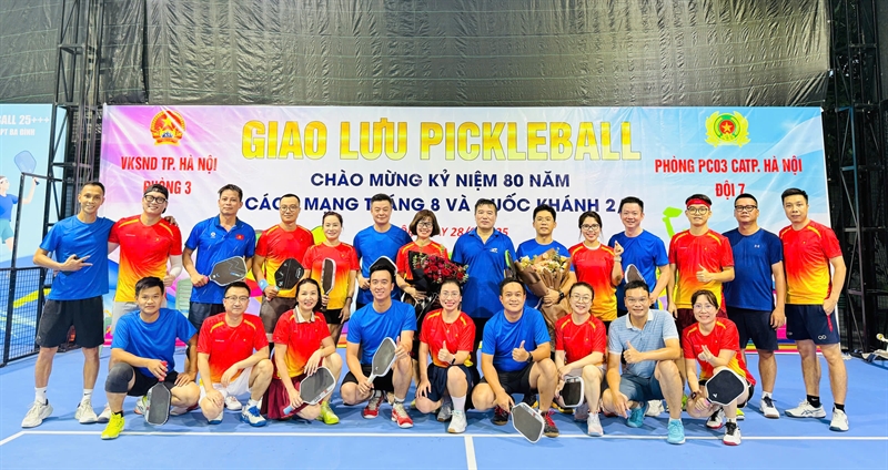 Hoạt động giao lưu Pickleball chào mừng kỷ niệm 80 năm Cách mạng tháng Tám và Quốc khánh 2/9