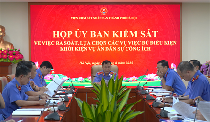 Viện KSND thành phố Hà Nội triển khai thí điểm khởi kiện vụ án dân sự...