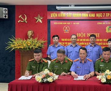 VKSND khu vực 7 - Hà Nội tổ chức Hội nghị trao đổi và ký kết quy chế phối...