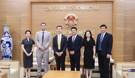 Viện trưởng VKSND tối cao tiếp Đại sứ đặc mệnh toàn quyền Liên minh châu Âu