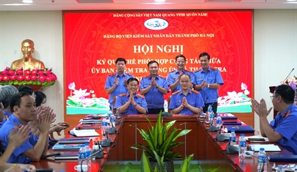 Hội nghị ký kết Quy chế phối hợp giữa Ủy ban Kiểm tra Đảng ủy và Thanh...