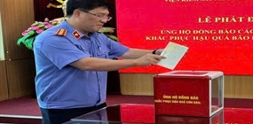 Viện KSND Khu vực 3 tổ chức quyên góp ủng hộ đồng bào bị...
