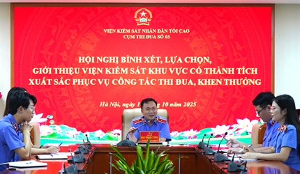 Cụm thi đua số 3 ngành Kiểm sát nhân dân tổ chức Hội nghị bình xét, lựa...