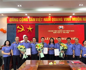 Chi bộ Viện KSND khu vực 2 tổ chức Lễ kết nạp Đảng viên mới