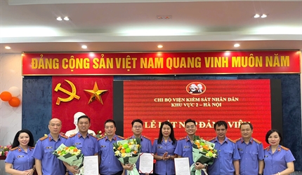 Chi bộ Viện KSND khu vực 2 tổ chức Lễ kết nạp Đảng viên mới