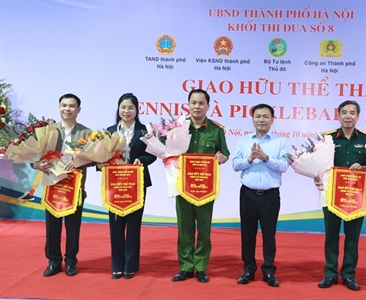 Lan tỏa tinh thần đoàn kết từ giao hữu thể thao Khối thi đua số 8 TP Hà Nội